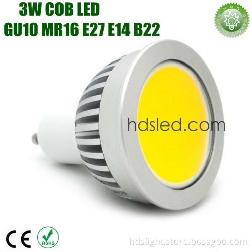 2013 new design product from factory cob mr16 3w gu10